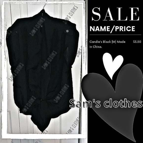 Candie's shirt {Black} Size M - Picture 1 of 3